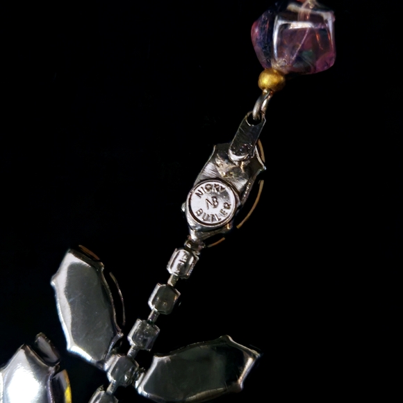 NICKY BUTLER Honey Multi Crystal & Rhinestone Tassel Designer NB Necklace NWT - Picture 10 of 13